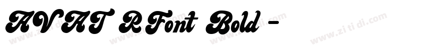 AVATR Font Bold字体转换